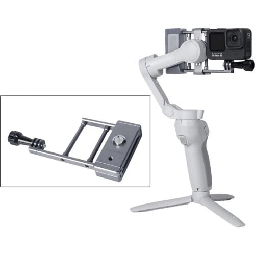 Sunnylife Gimbal Handheld Action Camera Adapter Mount Plate Stabilizer for GoPro 9/8 / Osmo Action to DJI OM 4 / Osmo Mobile 3