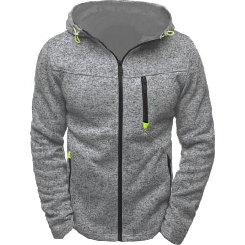 Spring men hooded jacket Casual mens Solid color fleece hooded cardigan autumn slim zipper sweatshirt brand mens outerwear coat