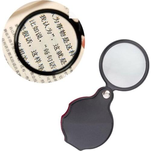 High-definition Mini Pocket 8x50mm Folding Jewelry Magnifier Magnifying,loupe 6x magnification glass