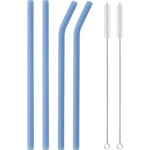 Reusable Drinking Glass Straws Colorful Eco-Friendly High Borosilicate Glass Straw For Smoothie Milkshakes Drinks Bar Accessoroy