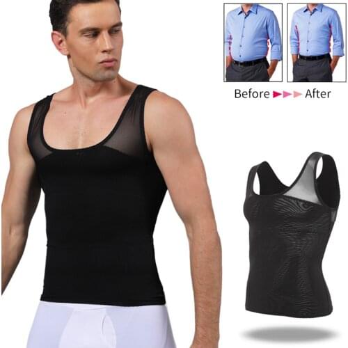 Men Body Shaper Belly Control Slimming Shapewear Waist Trainer Man Shapers Corrective Posture Vest Modeling Underwear Corset