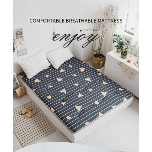 Mattress topper Student dormitory Mattress Pad folding single 1.2 futon 1.0m dormitory playing floor mat sleeping mat Coverd