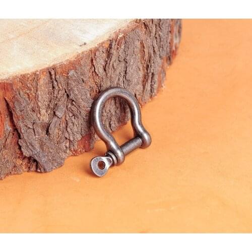 10 pcs 9mm New D Shackle Clasp Ring Horseshoe Buckle For Wallet Chain Keyring Wallet Chian Key Pouch Belt Loop Replacement