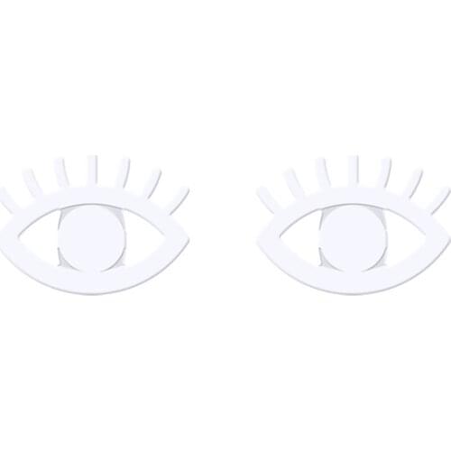 Wholesale 10Pair eyelash & eye earrings for women simple jewelry 2018 boucle d oreille charm stud earring