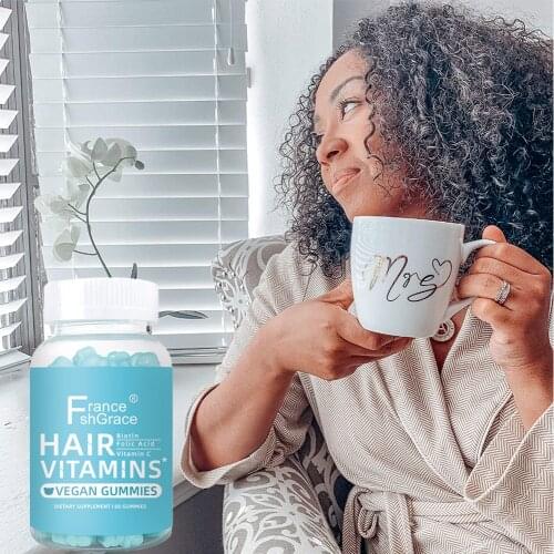 OEM Natural Vegan Biotin Hair Vitamin Gummies With Vitamin E For Hair And Nail Growth