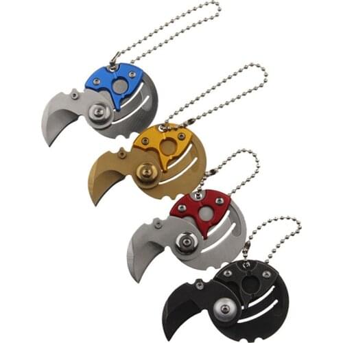 Outdoor Self Defense Weapon Camping Survival Mini Pocket Coin Folding Camping Keychain Defensa Personal Tool with Hanging Chain