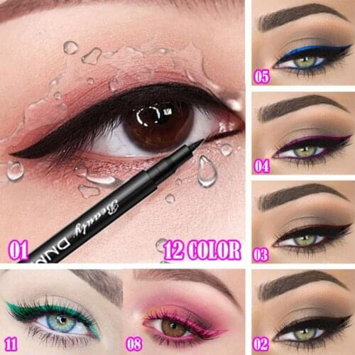 DNM Eyeliner pen Long lasting Self Adhesive Lashes Waterproof No Glue Non Blooming Quick Drying Eyelashes Sticking Eye liner