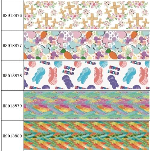 22MM 25MM 38MM 50MM 75mm Printed Pattern on Grosgrain Ribbon for diy ribbon