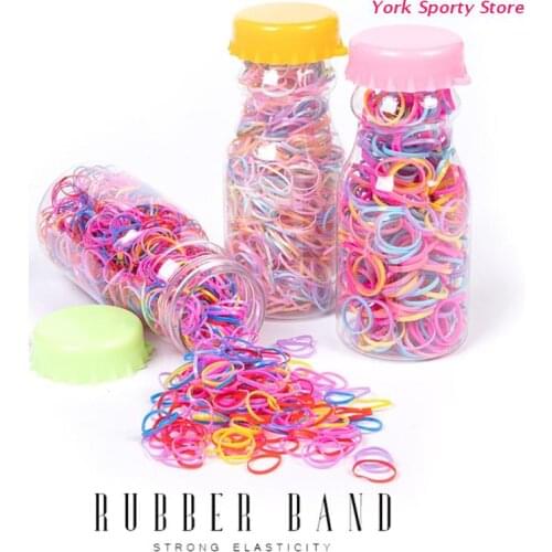 130/260pcs Small Disposable Hair Bands Hair Ties Scrunchie Girls Elastic Rubber Band Ponytail Holder Fashion Hair Accessories