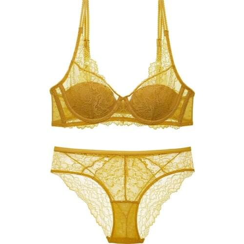 Sexy Lace Thin Cotton Underwear Comfortable Underwear Gather Ladies Bra Set Lingerie Set Sexy Panties and Bra Set
