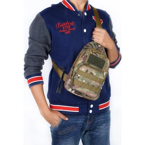 Tactical Camouflage Chest Crossbody Bag Sport Canvas Men Shoulder Sling Waterproof Fashion Trend Multi-Functional Messenger Bag