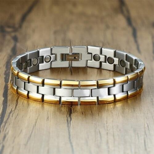 Titanium metal magnetic bracelet domineering men bracelet titanium jewelry wholesale B00746