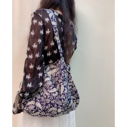 Cloth Flora Handbags Women Bags Designer Large Capacity Tote Bag Vintage Flower Print Shopping Bag Book Bags for College Girls