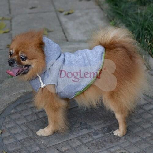 Dog Hoodie Clothes Plain Colors Pets Sports Tracksuit Hoody Shirt with D Ring 4 Colors
