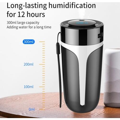 Ultrasonic Air Humidifier 300ML Humidify Cup Home Car USB Fogger Mist Maker With LED Night Lamp 2021 New Humidifier