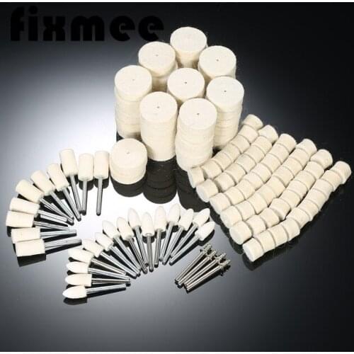 129 Pcs Wool Felt Polishing Wheels Buff Pad With Mandrel For For All Rotary