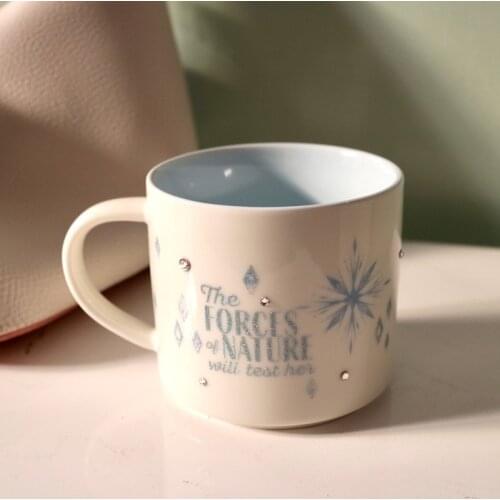 2021 Disney Frozen 2 Snowflake Diamond Maker Bone China Ceramic Coffee Maker