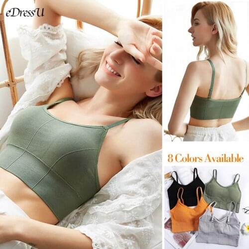 2020 Sport Bra Women Tops Tank Camisole Detachable Padded Tops Stretchy Wireless Daily Night Bra WJS-646