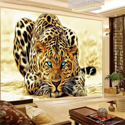3d Wallpaper Ferocious Tiger Animal Wallpapers HD Digital Print Beautiful Interior Home Decor Painting Modern Mural Wall paper