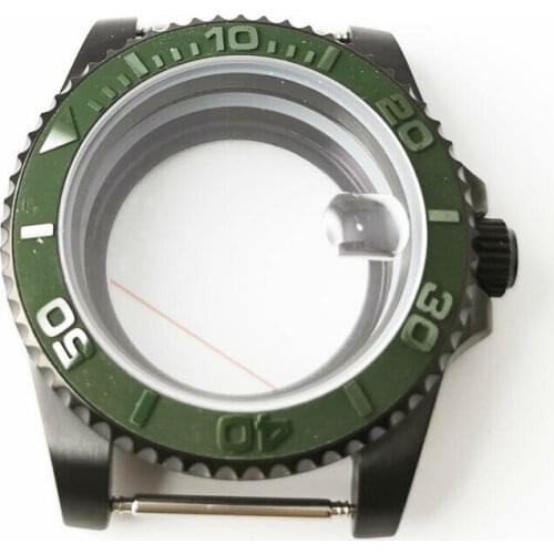 40mm Sapphire Ceraimc Transparent PVD Watch Case fit Miyota 8215 NH35 movement