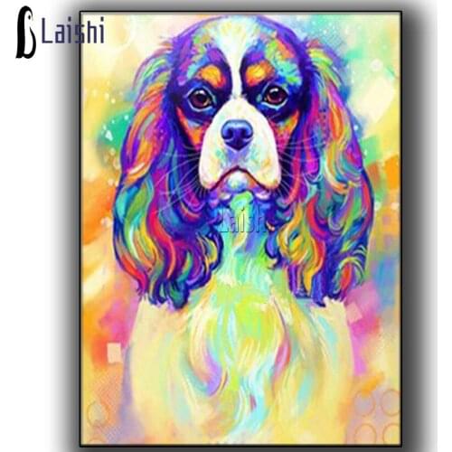 DIY Full Square Round drill Rhinestone Diamond Painting Cavalier King Charles Spaniel Dog Pet 5D Embroidery Mosaic Art decor