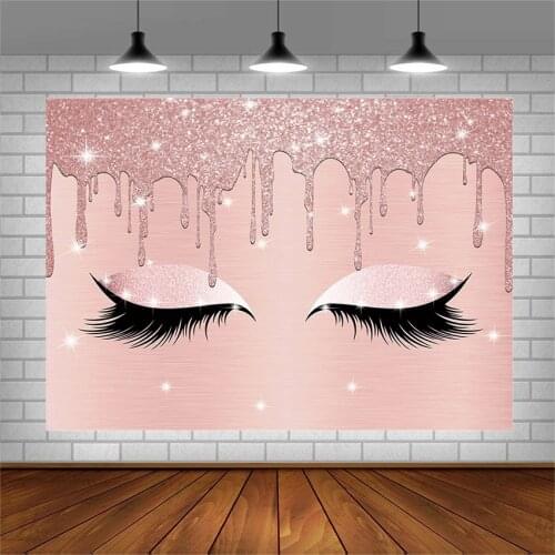 Avezano Photography Backgrounds Masquerade Party Banner Pink Glitter Backdrops Photo Studio Photocall Photozone Decor Customize