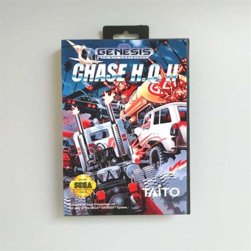 Chase H.Q. II 2 - USA Cover With Retail Box 16 Bit MD Game Card for Sega Megadrive Genesis Video Game Console