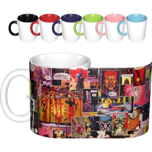 Watchmen Panel Collage Ceramic Mugs Coffee Cups Milk Tea Mug Watchmen Jon Osterman Rorschach Ozymandias Atom Dr Manhattan Dr
