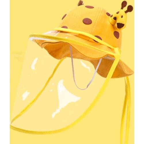 Cartoon Deer Childrens Bucket Hats Summer Boys embroidery smily Fishermans Hat Girls Breathable Caps Beach Outdoors Caps