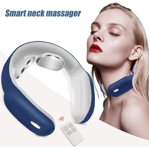 Smart Remote Electric Pulse Neck Massager Shoulder Pain Relief Tool Rela Cervical Vertebra Physiotherapy Portable Health Care