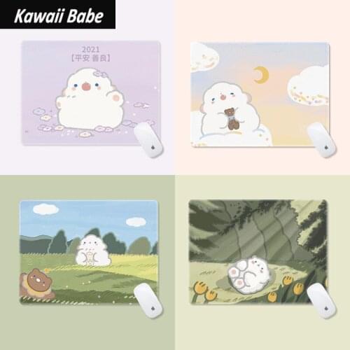 Laptop Mouse Mat for Office Home PC Computer Keyboard Cute Mouse Pad Kawaii Desk Pad Deskpad Gaming Desk Mats Gamer 22x18cm