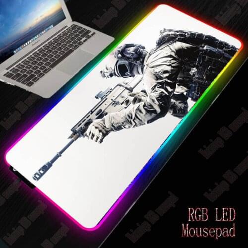LED Light Mousepad RGB Keyboard Mouse Pad Desk-mat Colorful Surface Mouse Pad Waterproof Multi-size Non-slip Mice Pad for CSGO