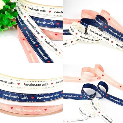 16MM 3/5 yards Printed Polyester Ribbon for Wedding Christmas Party Decorations DIY Bow Craft Ribbons Card Gifts Wrapping