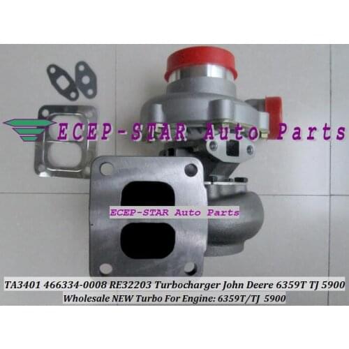 BEST NEW 100% TA3401 466334-0008 RE32203 Turbo Turine Turbocharger Fit For John Deere 6359T / TJ 5900 With Gaskets