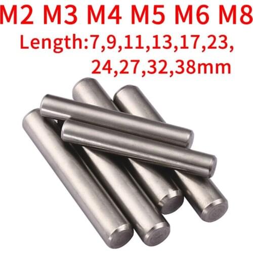 M2 M3 M4 M5 M6 M8 Cylindrical Pin Locating Dowel 304 Stainless Steel Length 7/9/11/13/17/19/23/24/27/32/38