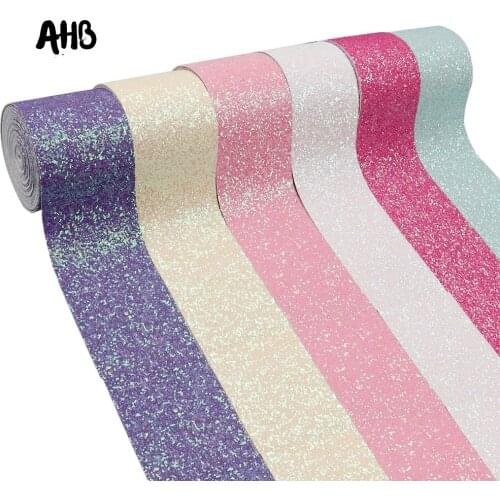 AHB Chunky Glitter Ribbon 75mm Sweet Color Ribbon Handmade Material For Bow Gift Wrapping Ribbon DIY Decorative Accessories 1Y