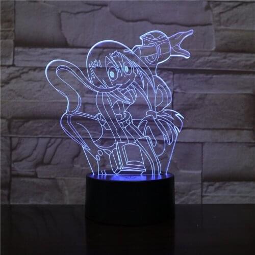 Cartoon Girl 3d Night Light Led Girl Daughter Birthday Gift Room Decor Light Touch Sensor Table Night Lamp Home Decor 2436