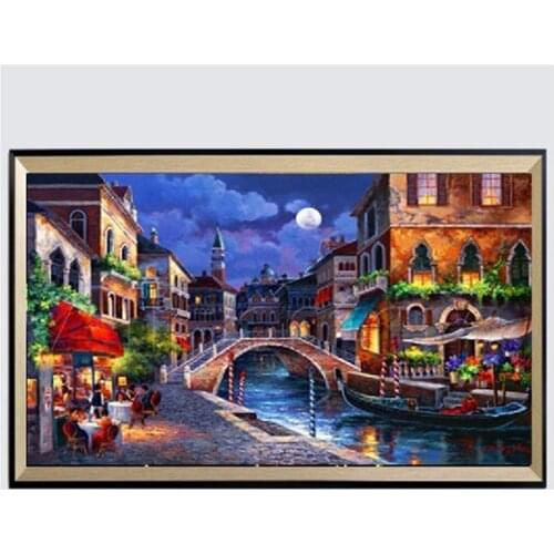 Cube drill DIY 5D Diamonds Embroidery Scenery in the evening Diamond Painting Cross Stitch Kits Diamond Mosaic Home Decor