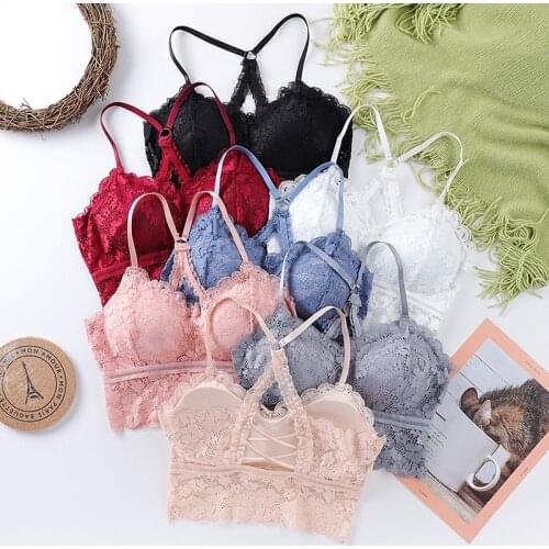 2021 New Women Sexy Lace Bra Female Bralette Push Up Seamless Tube Sleep Dormir Tops Plus Size Lingerie Underwear Brassieres