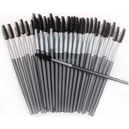 50pcs Eyelash Lash Mascara Disposable Wand Brush Applicator Makeup Tool Black