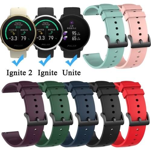 Watch Band For Polar Ignite 2 Smart Watch Strap For Polar Ignite Untie Replacement Bracelet Soft Silicone Adjustable Belt Loop