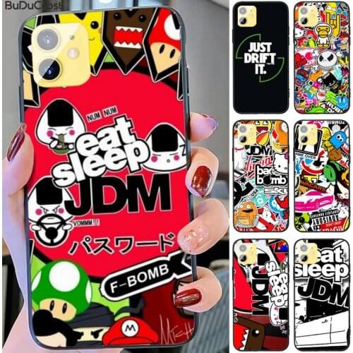 Riccu Sticker Bomb eat sleep JDM Phone Case for iPhone 11 pro XS MAX 8 7 6 6S Plus X 5S SE XR case