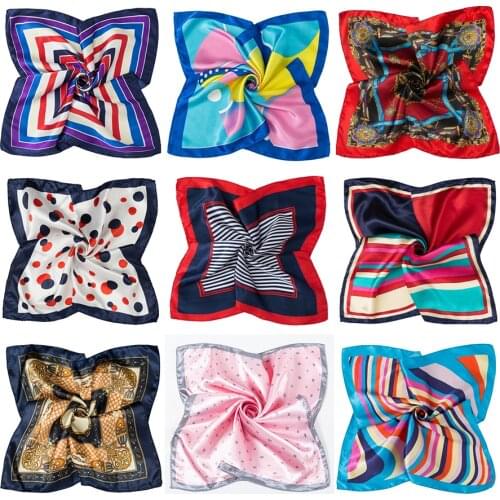 Scarf Women Fashion Scarfs Casual Women Print Small Neck Office Lady Hair Band Foulard Hand Kerchief Female Bandana Shawl