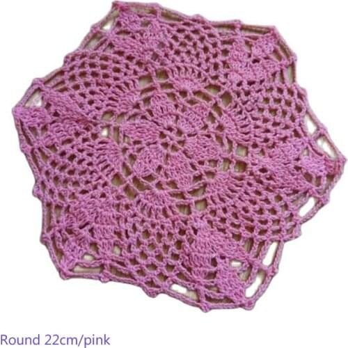 TOP Round cotton placemat cup coaster mug kitchen Christmas dining table place mat cloth lace Crochet tea coffee doily dish pad