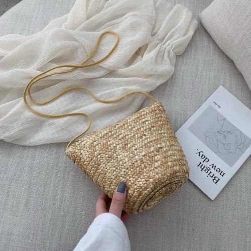 Women Straw Hairball Shopping Handbag, Girl Contrast Color Shoulder Bag, Ladies Casual Messenger Satchel Bag