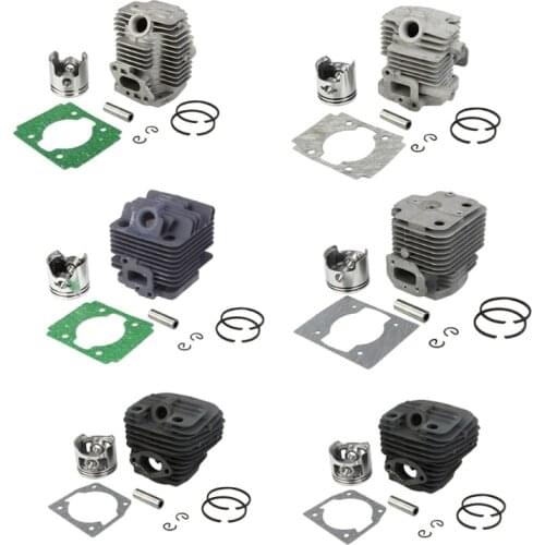 1 Set Chainsaw Cylinder Piston Kit Hedge Trimmer Pesticide Sprayer Engine Motor Parts for Chinese 5200 5800 T5UC