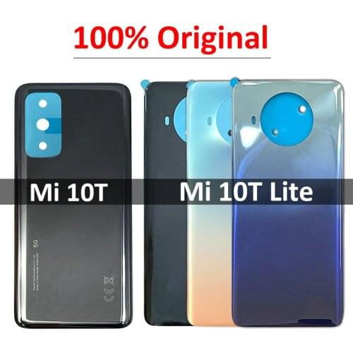 100% Original New Back Rear Cover For Xiaomi Mi 10T Battery Door Housing Battery Back Cover