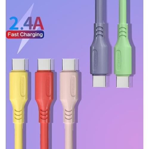 2.4 A Liquid Silicone Charger Cable Micro USB Type C Cable For Samsung Xiaomi Huawei Charging Wire Fast Data Charger USB Cable