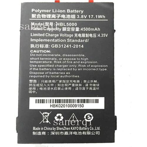 3.8V 4500mAh HBL5000 Battery for Urovo i6000S i6100S V5000 PDA battery