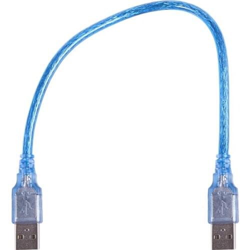 30 cm 1 Ft USB 2.0 Type A / A Male to Male Cable Extension Cable Blue